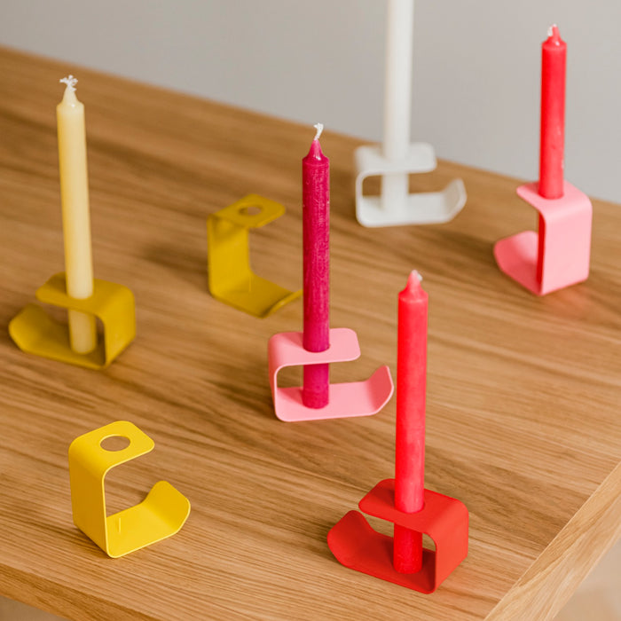 noo.ma FLEC kaarsenhouder - low - Gold Green