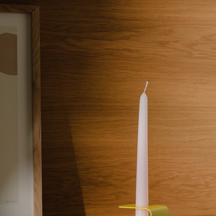 noo.ma FLEC kaarsenhouder - low - Yellow Mellow