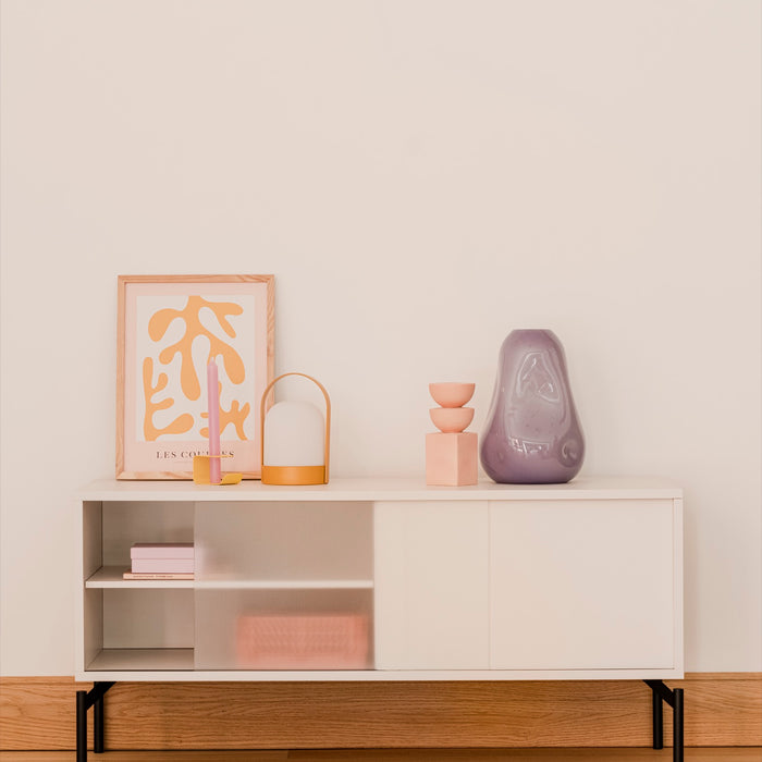 noo.ma FLEC kaarsenhouder - low - Yellow Mellow