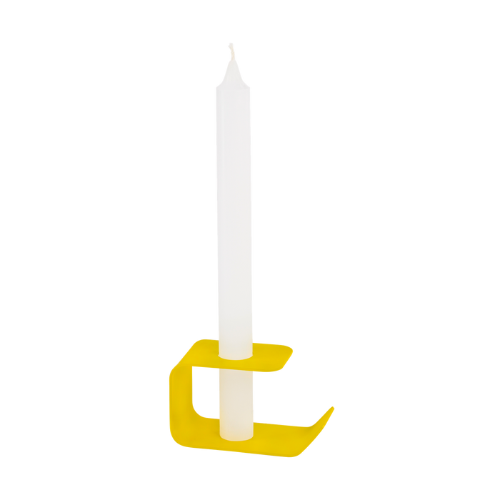 noo.ma FLEC kaarsenhouder - low - Yellow Mellow