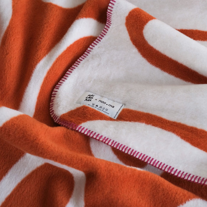 noo.ma SWIRL Katoenen deken - Terracotta