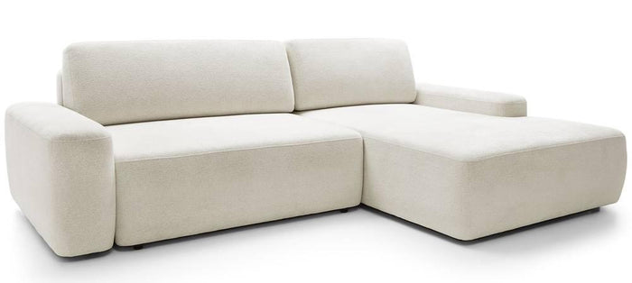 NADUVI Collection Hoekslaapbank Elis rechts met opbergvak chenille