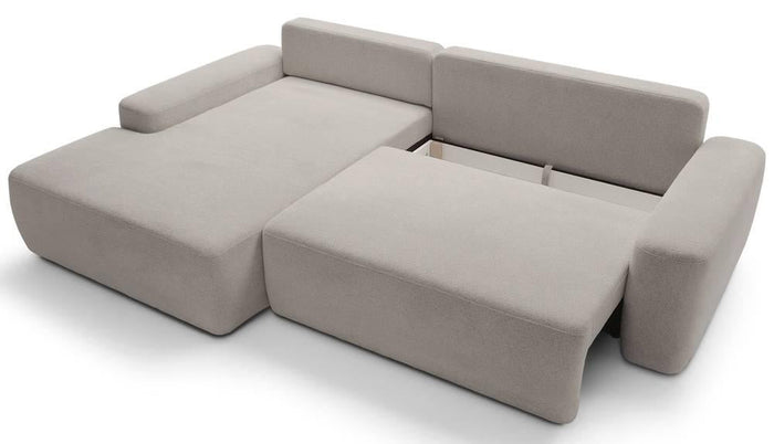 NADUVI Collection Hoekslaapbank Elis links met opbergvak chenille