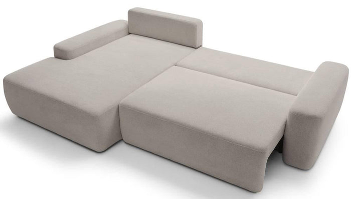 NADUVI Collection Hoekslaapbank Elis links met opbergvak chenille