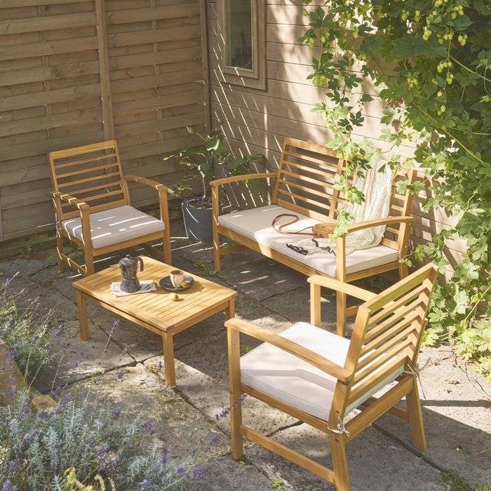 sweeek - Acaciahouten tuinset voor 4 personen