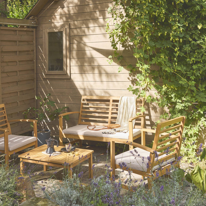 sweeek - Acaciahouten tuinset voor 4 personen