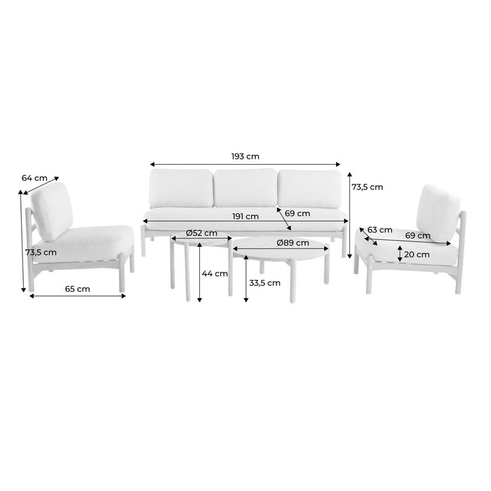 sweeek - Tuinset 5 plaatsen van acaciahout