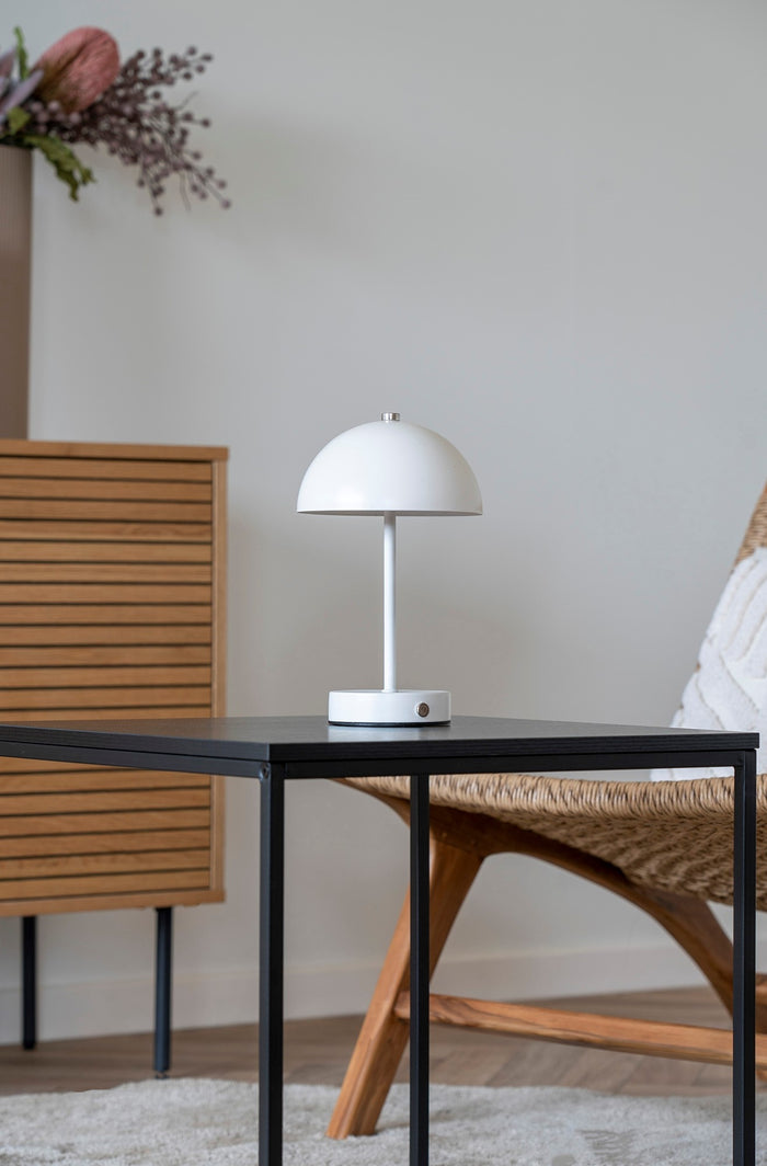 House Nordic Holt Wit LED Tafellamp Oplaadbaar
