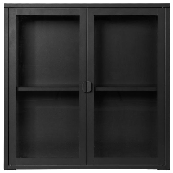 House Nordic Brisbane Zwart | Glas Hangend Wandkast