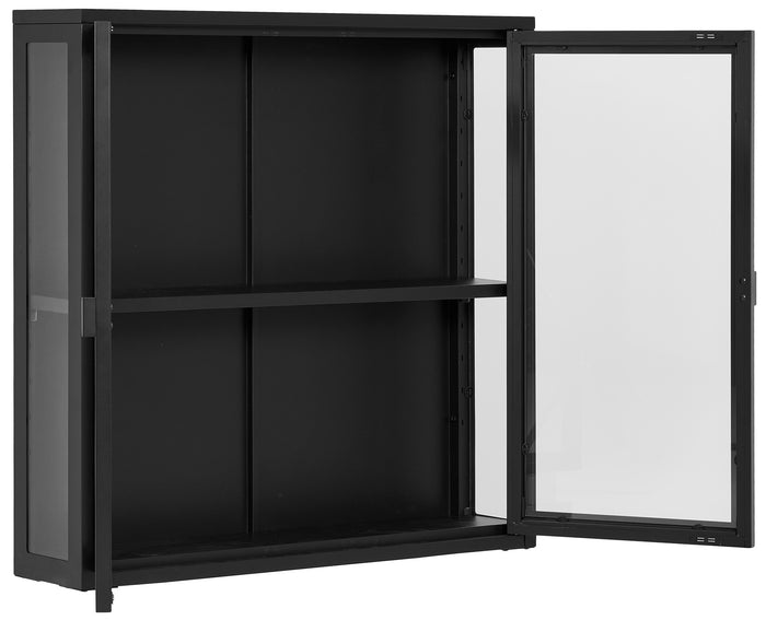 House Nordic Brisbane Zwart | Glas Hangend Wandkast
