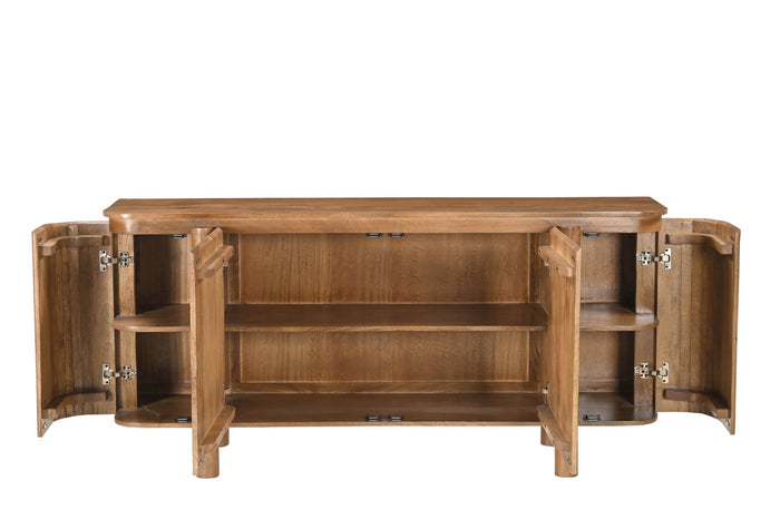 Livingfurn - Dressoir Naturel Mangohout - 170x40x80cm - Salano