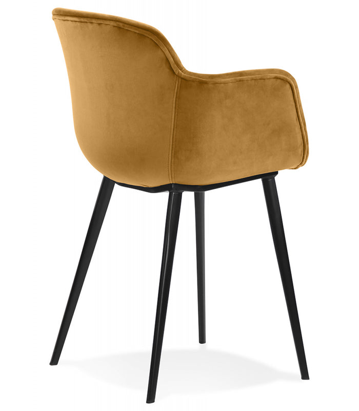 ALTEREGO ARMADA Stoel met armleuningen - Mosterdkleur