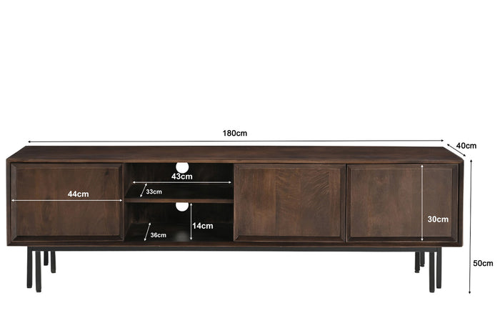 Livingfurn - Tv-meubel - Ravenstein Brown 180cm - Bruin