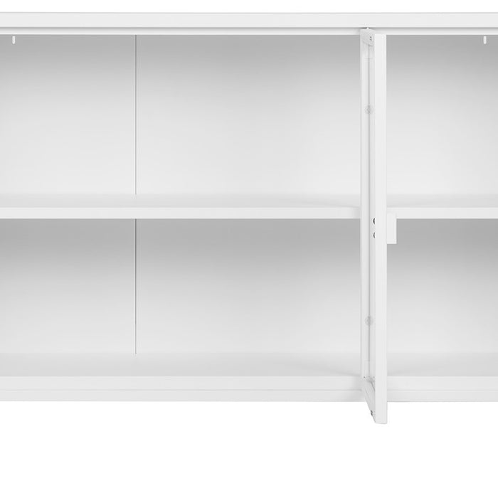House Nordic Brisbane Wit | Glas Dressoir W140 cm