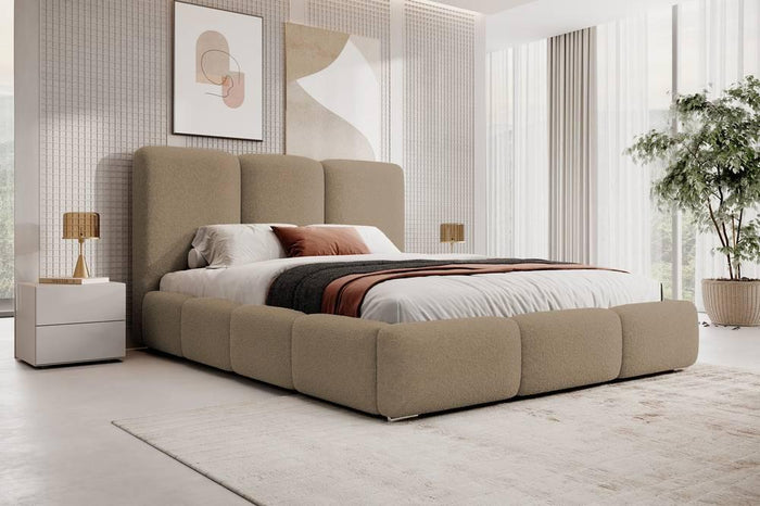 NADUVI Collection Bedframe Briar bouclé met opbergvak 140x200