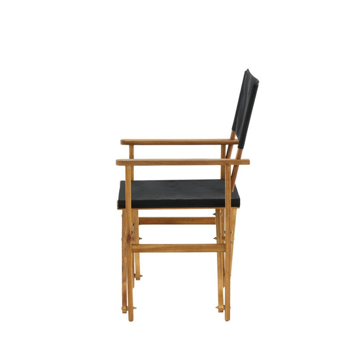 Nest outdoor Alba inklapbare houten tuinstoel zwart - met armleuningen