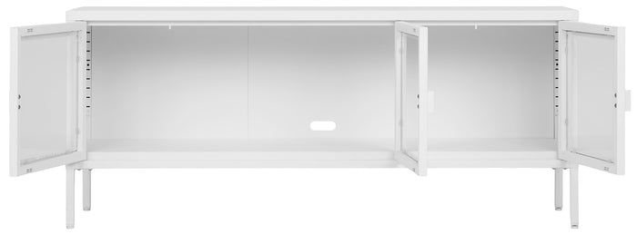 House Nordic Brisbane Wit | Glas TV-Meubel W130 cm