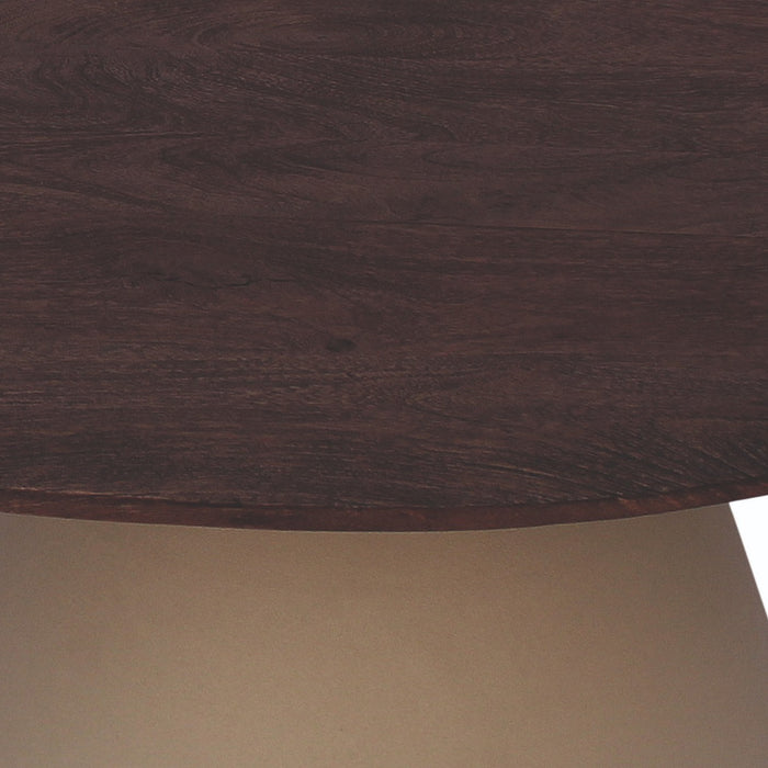 Livingfurn - Salontafel Ivoor Mangohout - 86x76x37cm - Marron