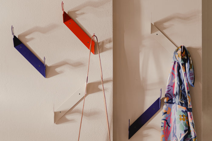 noo.ma GLIPS wandkapstokken set van 3 - Poppy Red