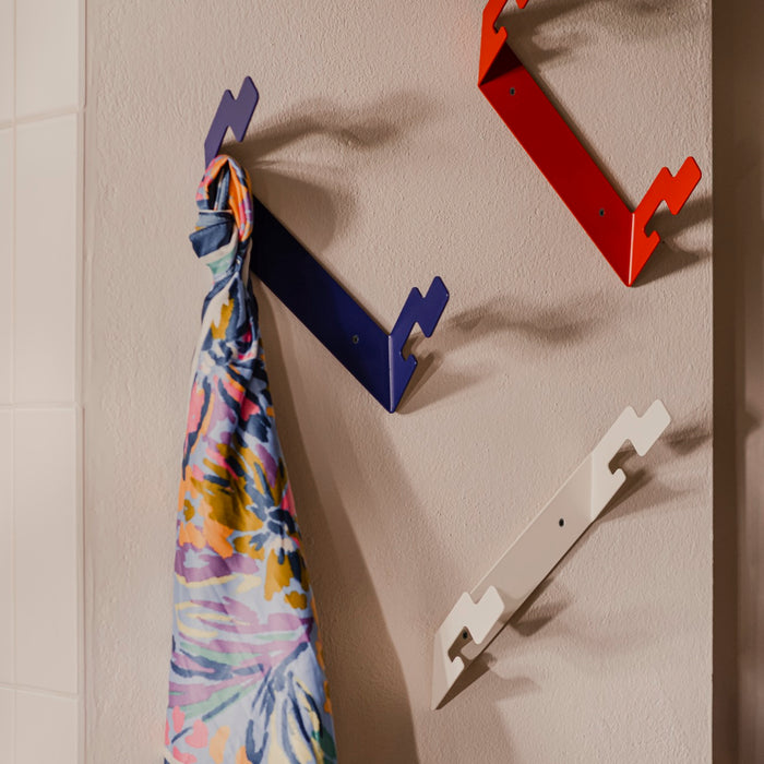 noo.ma GLIPS wandkapstokken set van 3 - Poppy Red