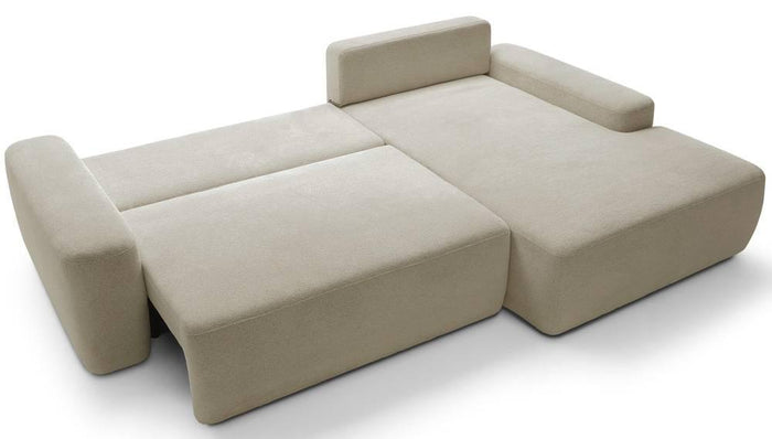 NADUVI Collection Hoekslaapbank Elis rechts met opbergvak chenille