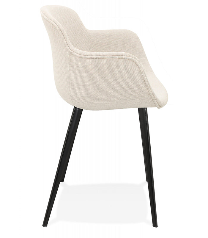 ALTEREGO NEGRONI Stoel met armleuningen - Beige