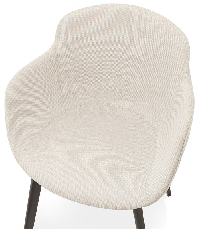 ALTEREGO NEGRONI Stoel met armleuningen - Beige