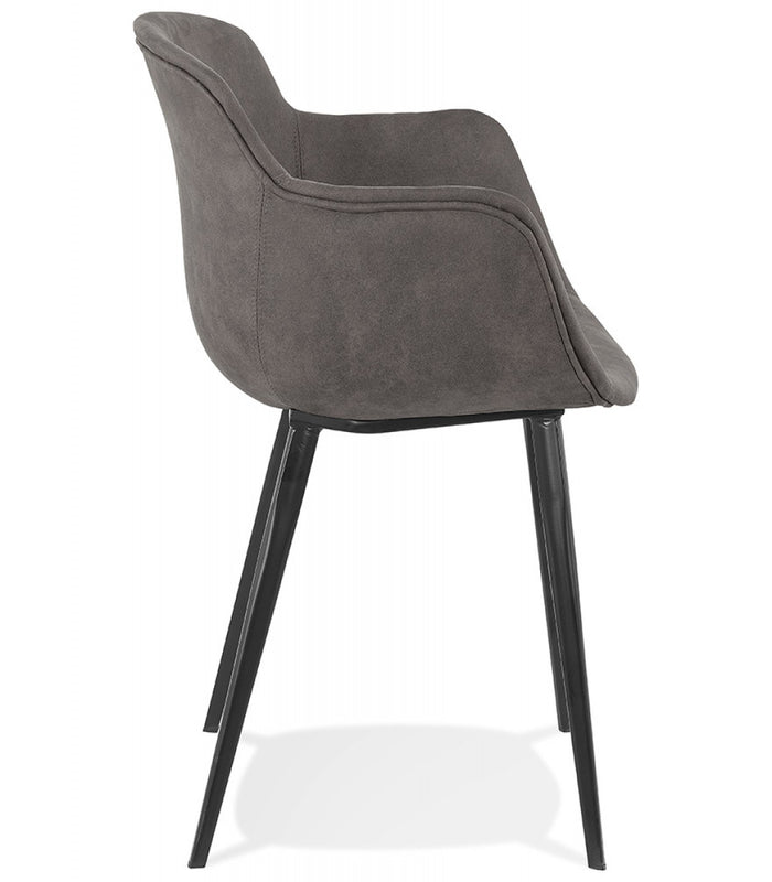 ALTEREGO DERBY Stoel met armleuningen - Grijs