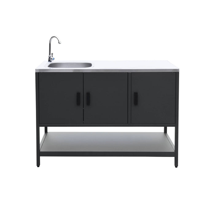 sweeek - Buitenkeuken, 2 modules, roestvrij staal, barbecue op