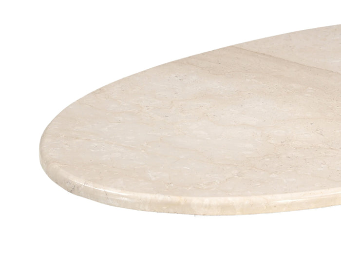 Livingfurn - Salontafel Beige Marmer - 120x65x36cm - Bottecino