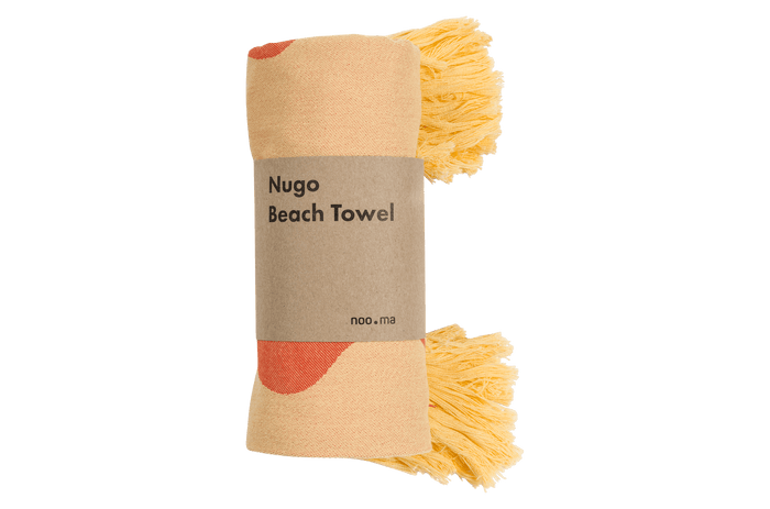noo.ma NUGO Strandlaken - Pumpkin Orange & Mellow Yellow