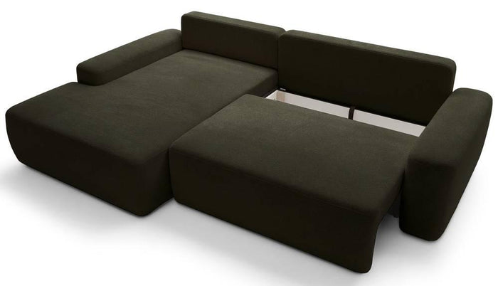 NADUVI Collection Hoekslaapbank Elis links met opbergvak chenille