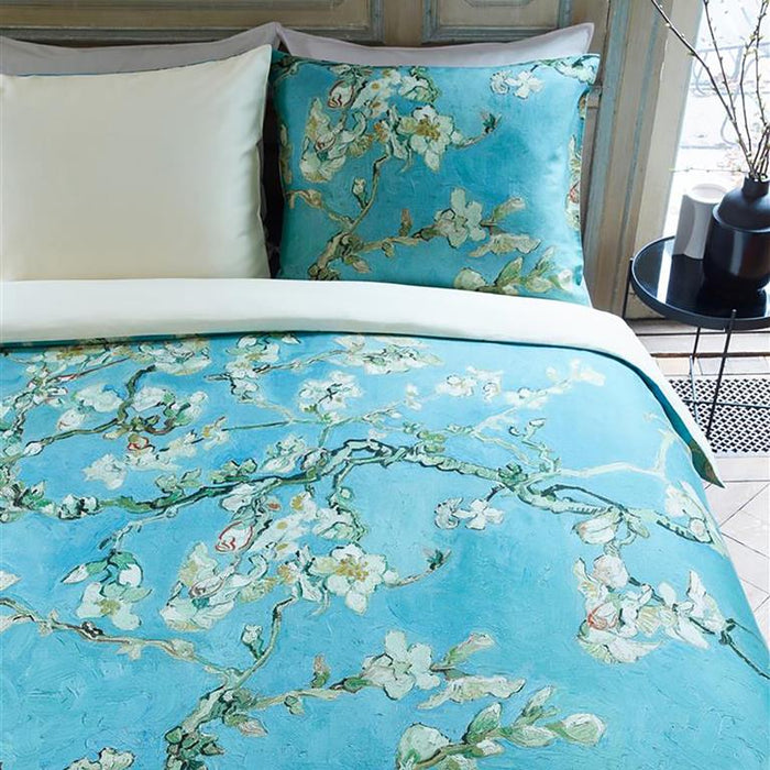 Beddinghouse x Van Gogh Museum Almond Blossom Dekbedovertrek 240 x 200|220 cm - Blauw