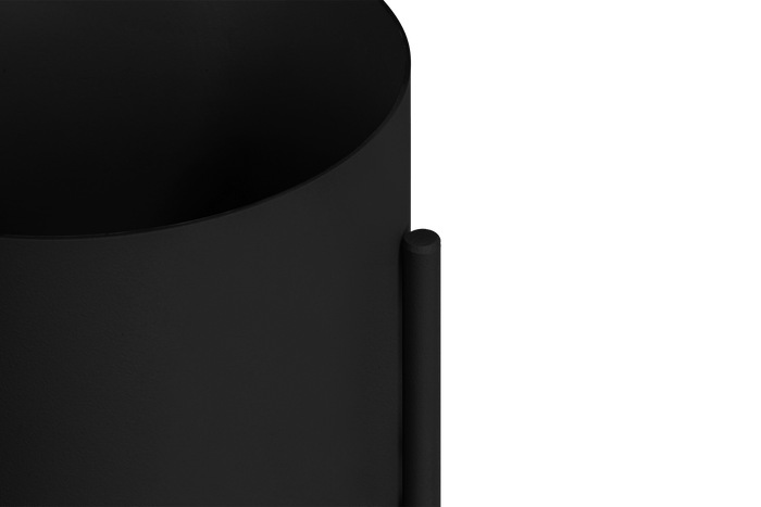 noo.ma MAKI Bloempot - breed - Vulcano Black