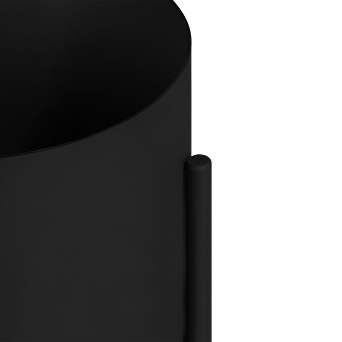 noo.ma MAKI Bloempot - lang - Vulcano Black