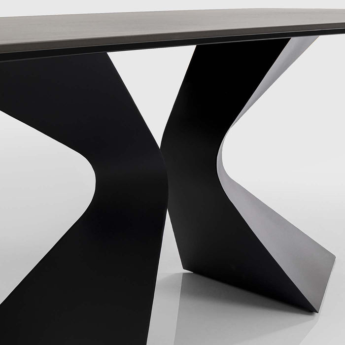 Kare Design Gloria tuintafel - keramiek - zwart - 180x90cm