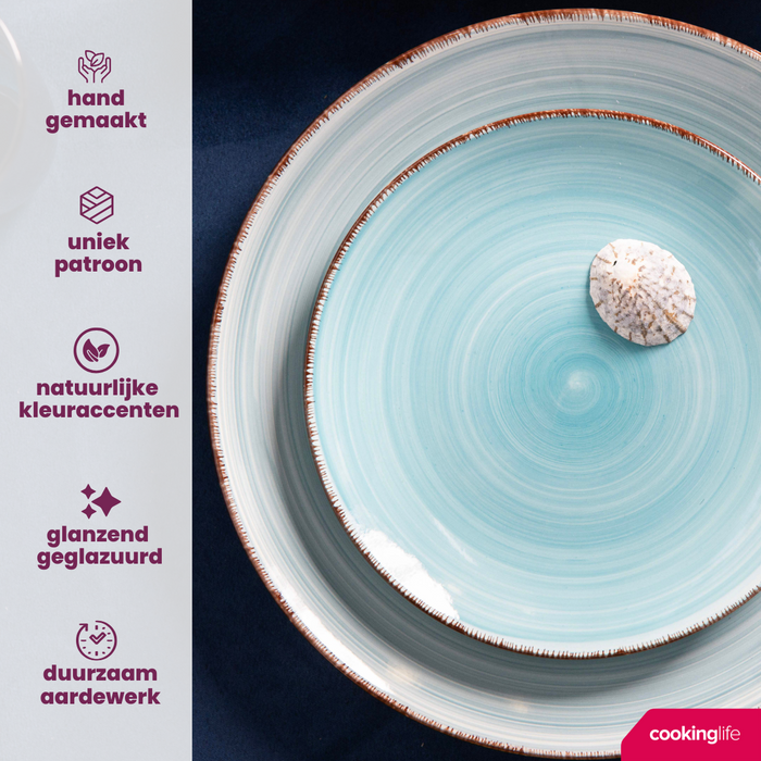 Cookinglife Koffiekopjes | Senseo kopjes - Delice Blue 160 ml - 6 stuks