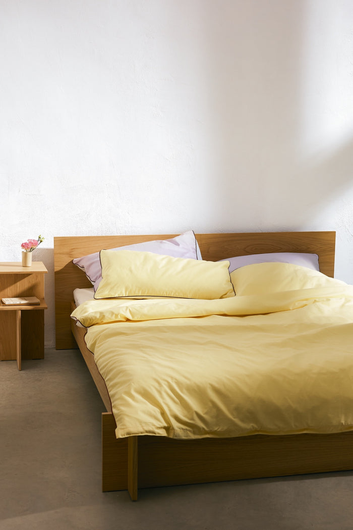 noo.ma OBA Dekbedovertrek - 200x200 cm - Sunny Yellow