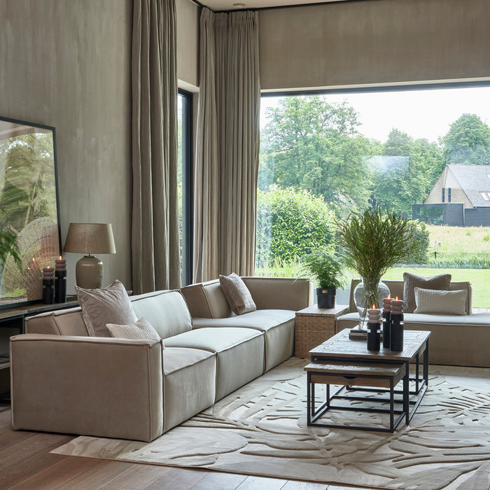 Rivièra Maison - Handgemaakt Palmera Vloerkleed in Crème van 100% Decolan 230x160 cm