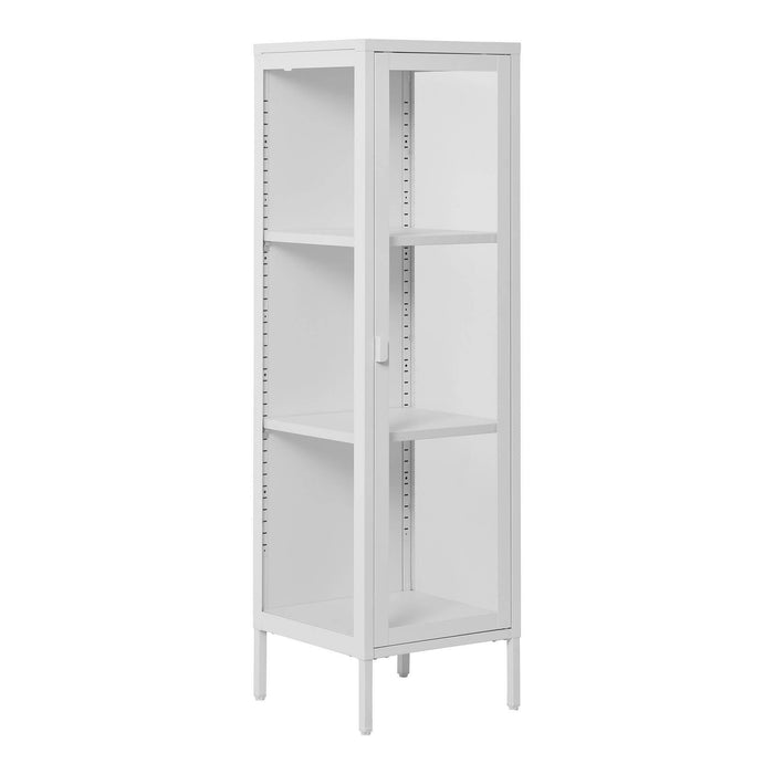 House Nordic Brisbane Wit | Glas Vitrinekast Slim H140 cm