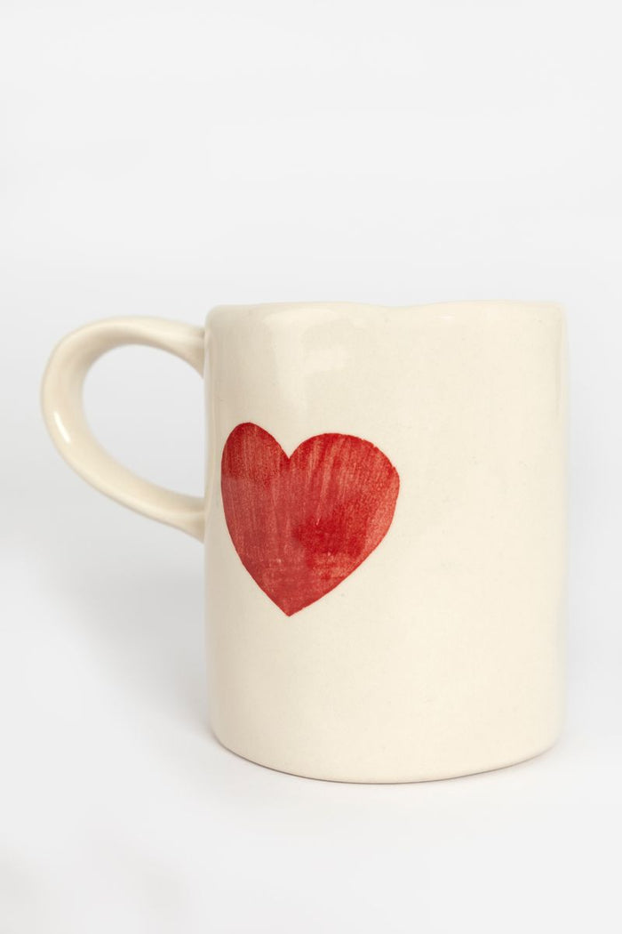 Sissy-Boy Beige mok met rood hart