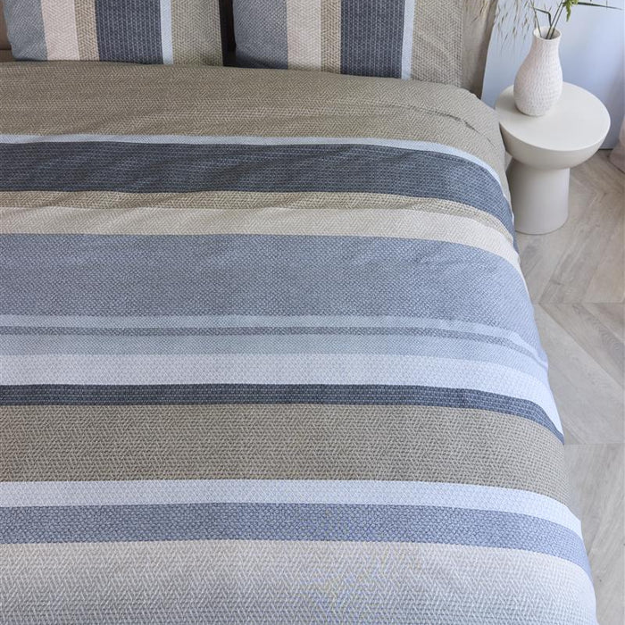 Beddinghouse Jorren dekbedovertrek - 140x200|220 - Blauw Grijs