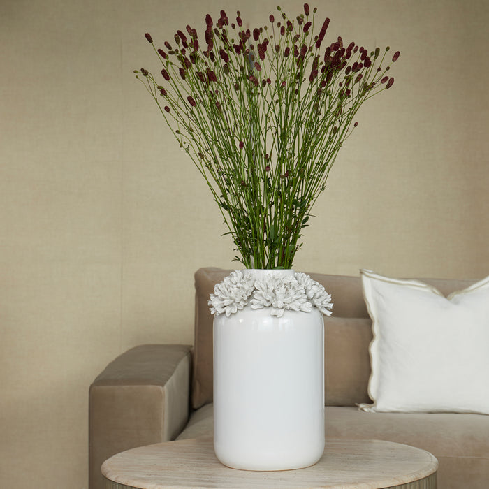 Riviera Maison Vaas Wit - Flourishing Bloemenvaas - Keramiek