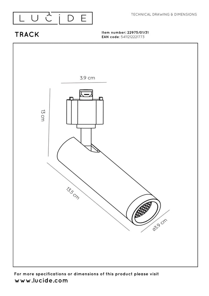 Lucide TRACK Railverlichting - Wit