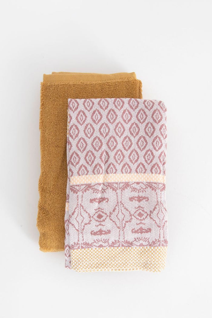 Sissy-Boy Donkergele handdoek en theedoek Terry