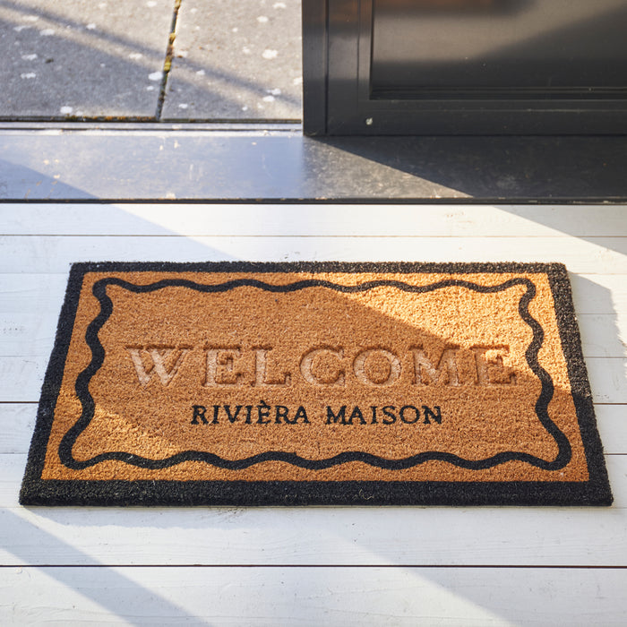 Riviera Maison Deurmat Bruin - Wavy Voetmat - Kokos