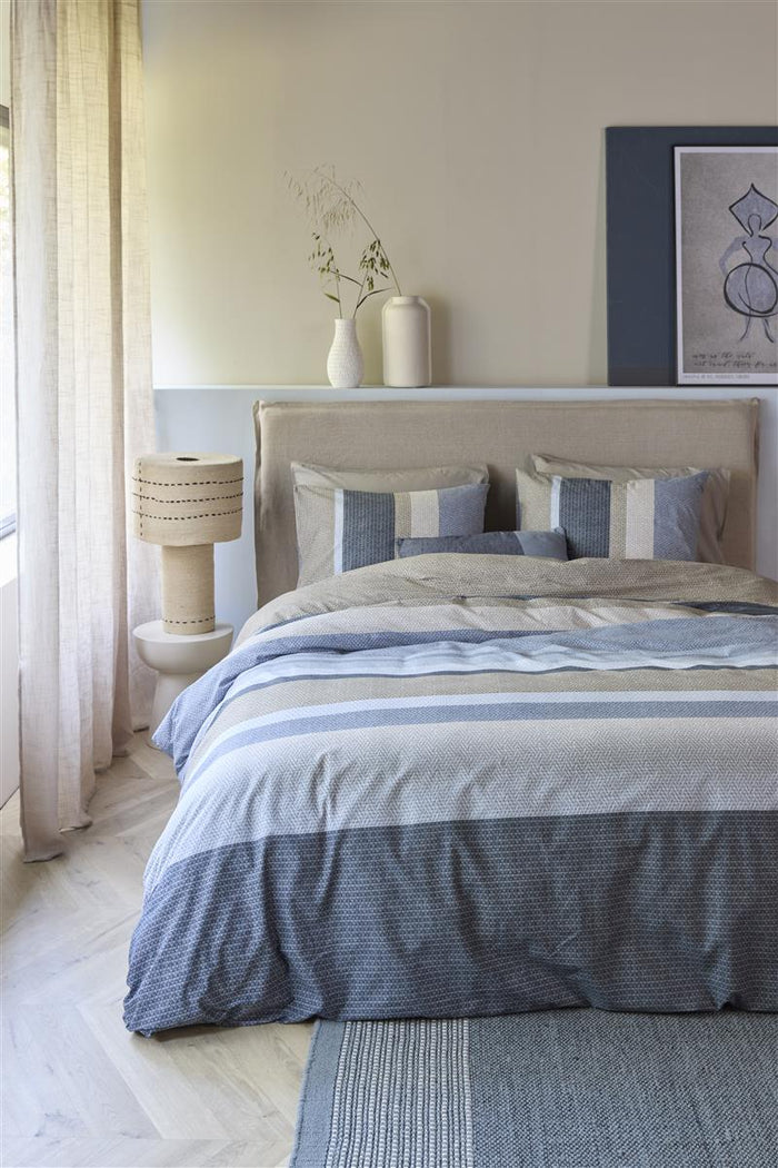 Beddinghouse Jorren dekbedovertrek - 200x200|220 - Blauw Grijs