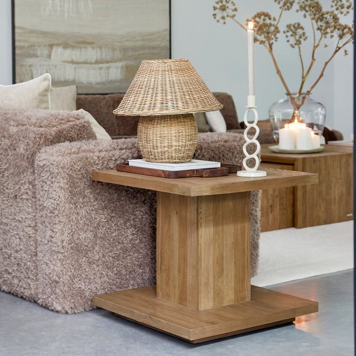 Rivièra Maison - Elegante Bijzettafel in Gerecycled Eikenhout, 60x55x60 cm