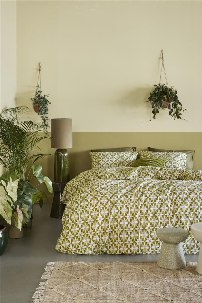 Beddinghouse Mae dekbedovertrek - 140x200|220 - Groen