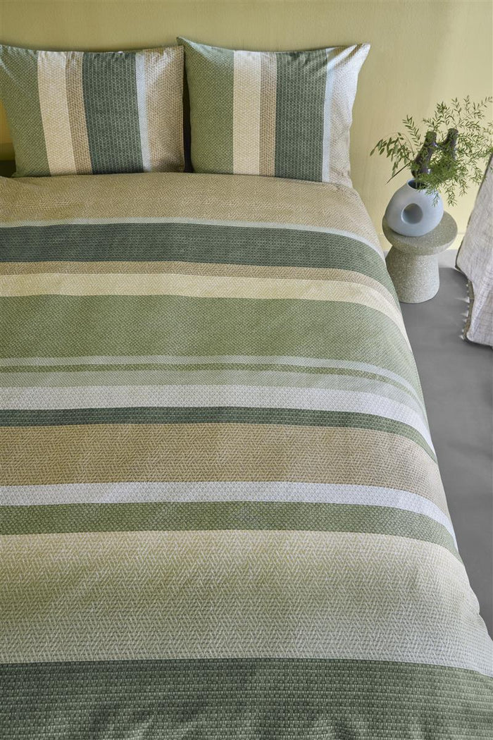 Beddinghouse Jorren dekbedovertrek - 200x200|220 - Olijfgroen